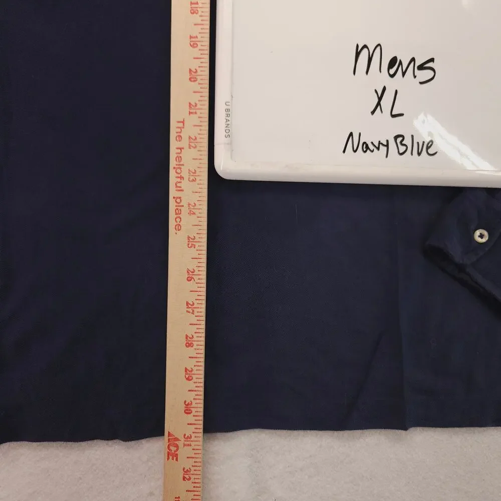Regal Polo by Ralph Lauren Navy Embroidered Crest Long-Sleeve Polo Shirt